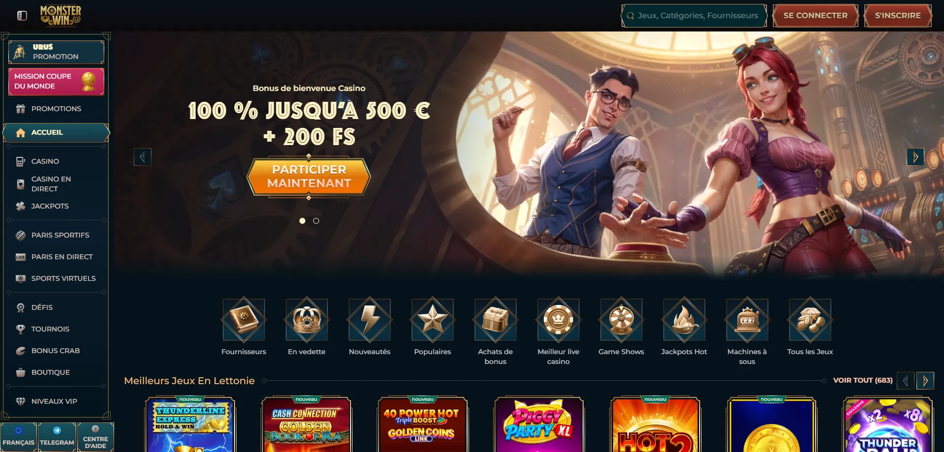 App mobile Monsterwin Casino compatibile Android iOS gioco ovunque